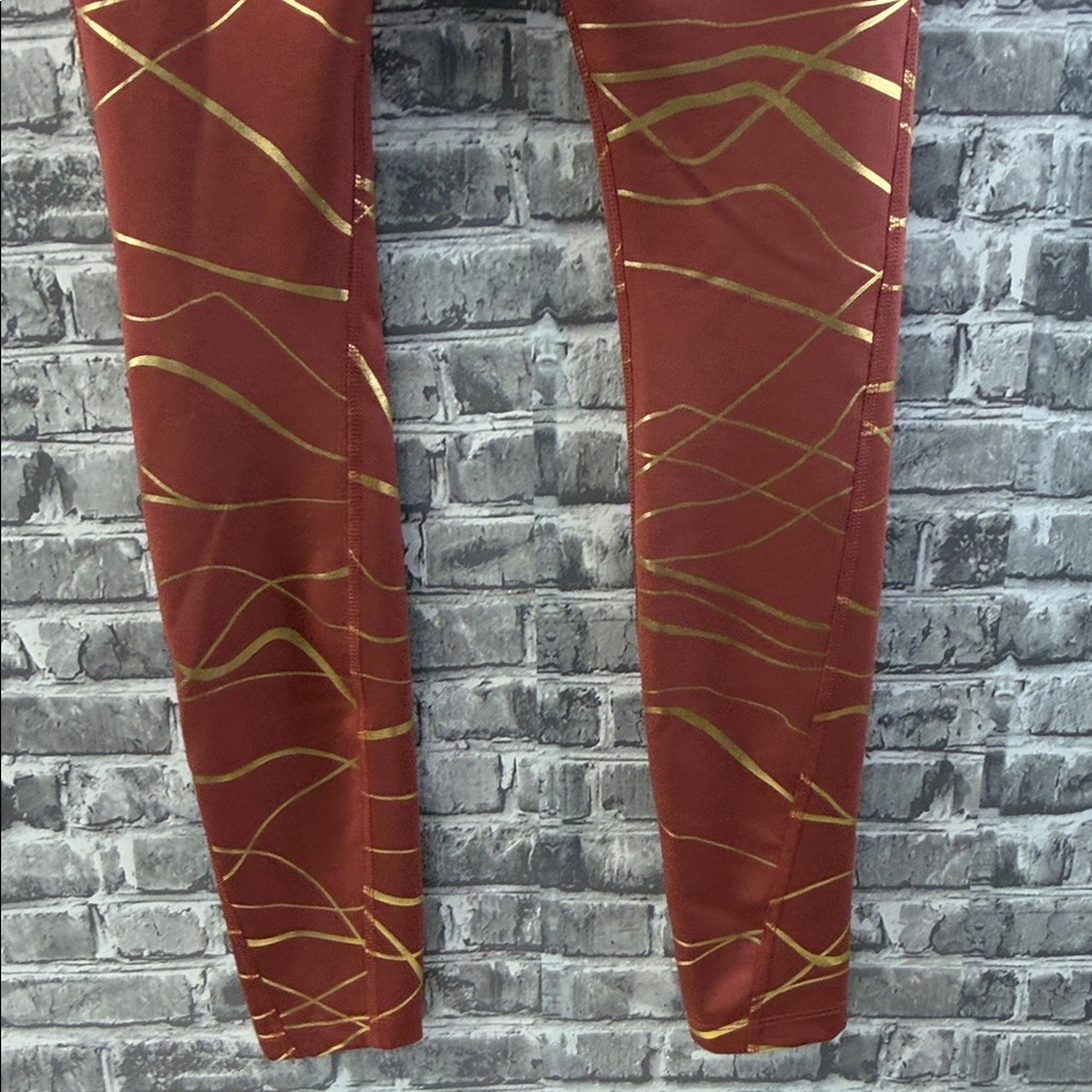 Nike running Copper and Gold Patterned Leggings‎ - Picture 6 of 10